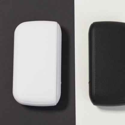 USB-Rechargeable Leather Cigarette Case with Built-In Electric Lighter